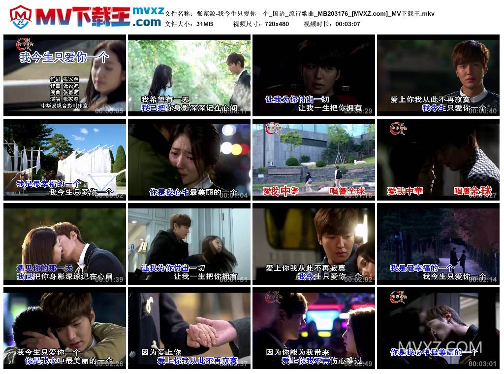 张家源-我今生只爱你一个_国语_流行歌曲_MB203176